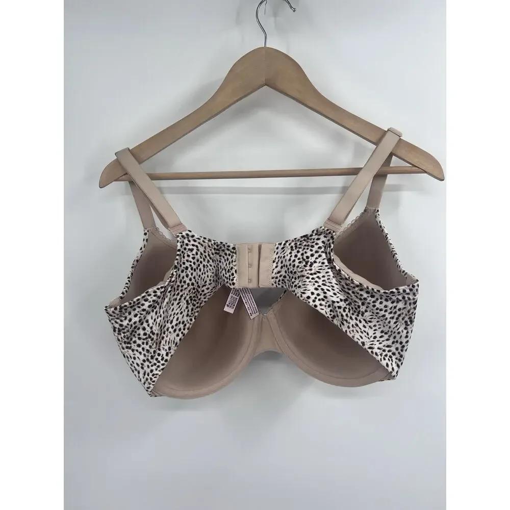 Victoria Secret Lined Perfect Coverage Leopard Print Bra 38DDD NWOT Convertible